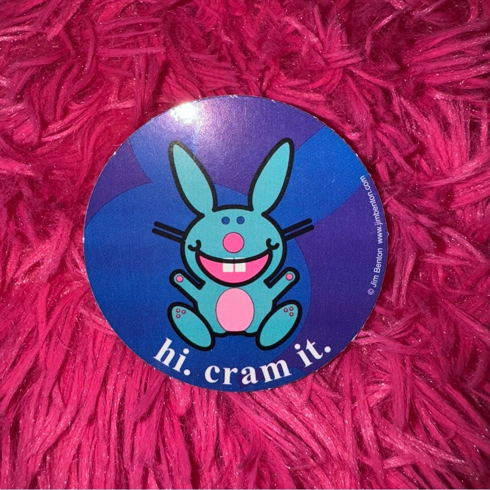 vintage happy bunny vending machine sticker